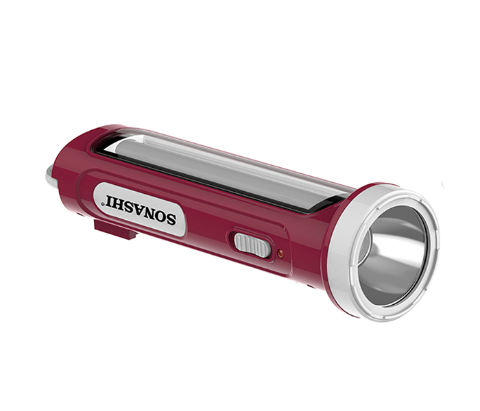 Sonashi SPLT-108 2-In-1 Rechargeable LED Torch with Lamp - Maroon - Zoom Image 1