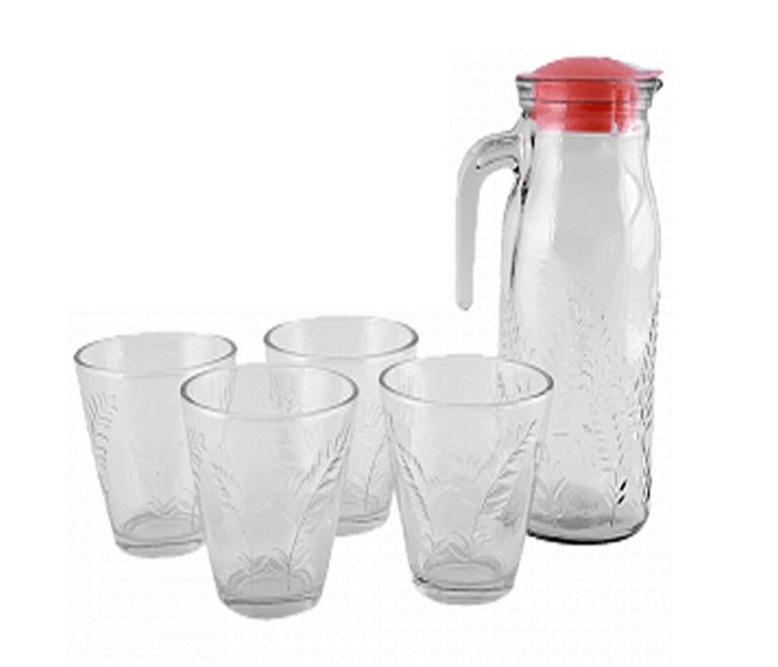 Cyber CCG 4414 Chunmin 1000ML Glass Jug with 4 Drinking Glass Set - Zoom Image 2