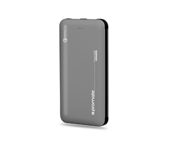 Promate Crown-10QC 10000 mAh Portable Power Bank with 18W USB Type C Charging Port, Grey - Zoom Image 11