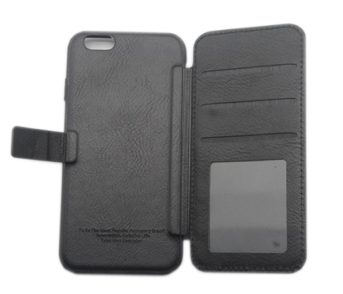 Zoom  ZPMC-222  Puloka Multy Function Back Clip Wallet Case for iPhone 6 Black - Zoom Image