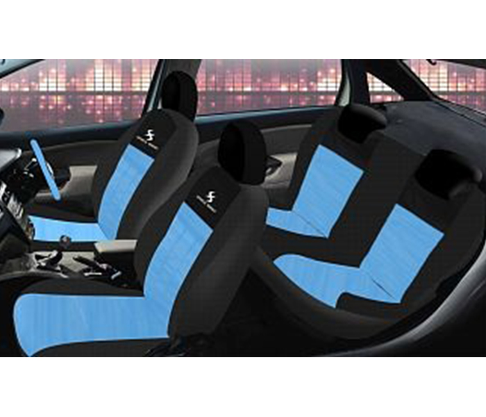 Si-Autos 15 Pieces Sports Car Seat Cover, Blue - Zoom Image 1