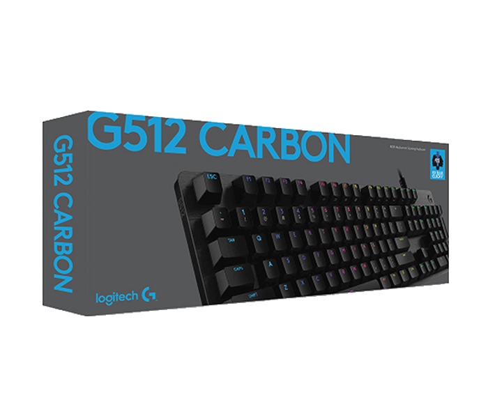 Logitech 920-008751 G512 Carbon Mechanical RGB Wired Gaming Keyboard - Romer-G Linear Switch, Black - Zoom Image 4