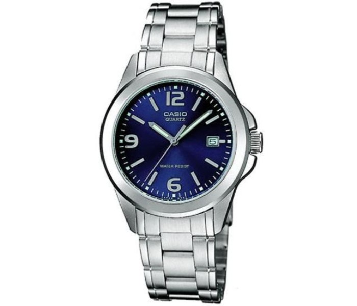 Casio MTP-1215A-2ADF Mens Analog Watch Silver and Blue - Zoom Image