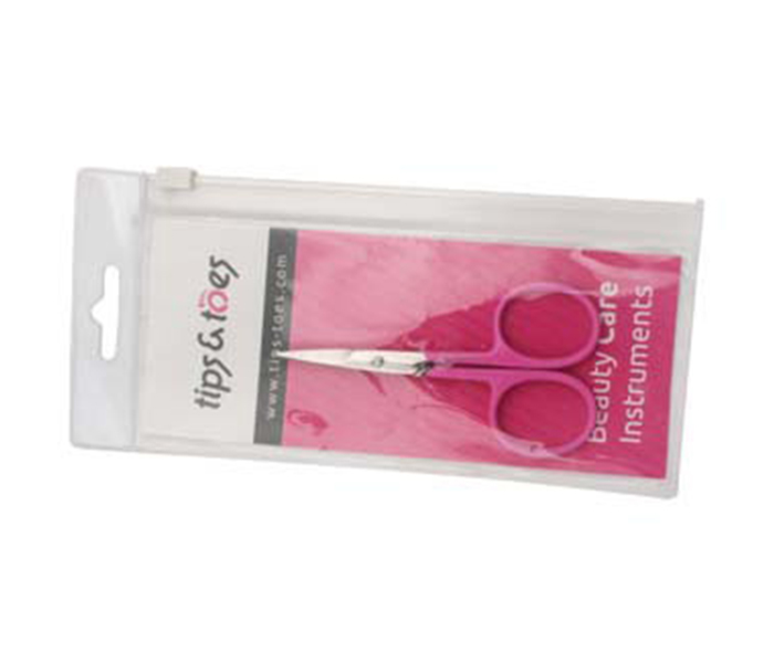 Tips & Toes TT-208Pink Stainless Steel Nail and Cuticle Curved Scissors - Stainless Steel, Pink - Zoom Image 4