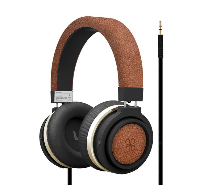 Promate Boom Over the Ear Wired Headset with Noise Cancellation, Brown - Zoom Image 4