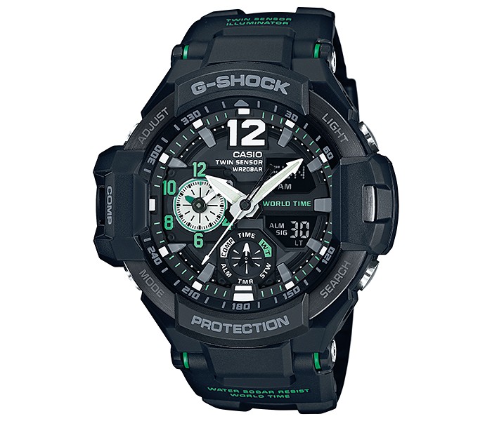 Casio G Shock GA-1100-1A3DR Mens Analog and Digital Watch Black - Zoom Image