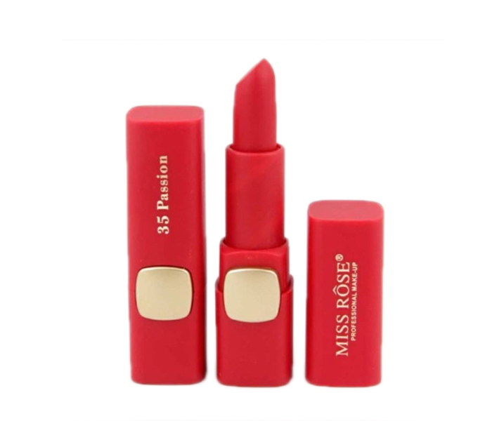 Miss Rose 7301-043M72 Matte Waterproof Lips Moisturizing Easy To Wear Gloss Lipstick 35 Passion - Zoom Image