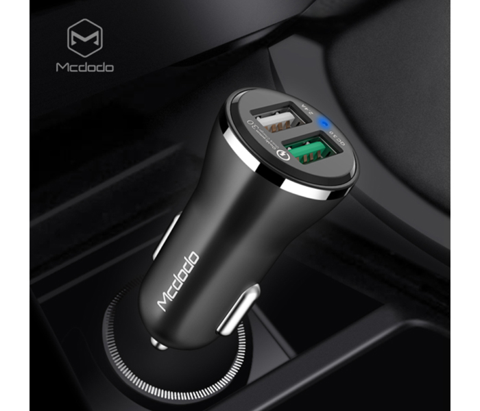 Mcdodo CC-4910 30W Dual Port USB Car Charger with Quick Charge - Black - Zoom Image 6