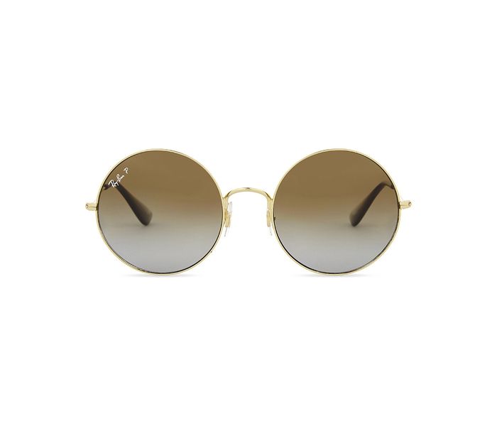 Ray-Ban 0RB3592 001/T5 Round Gold Frame & Brown Gradient Mirrored Sunglasses for Men - Zoom Image 2