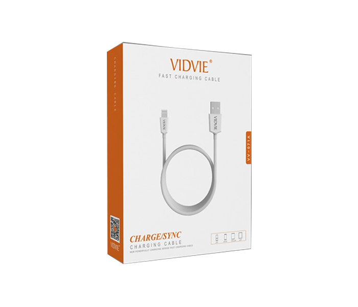 Vidvie CB-401 Data Cable for Apple iPhone - 1 Meter, White - Zoom Image 2