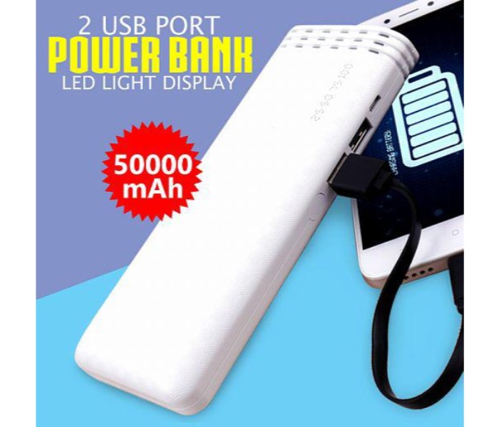 Turbo LED Light Display 2 USB Port 50000 mAh Capacity Power Bank with Flash light PB250 - Zoom Image 3