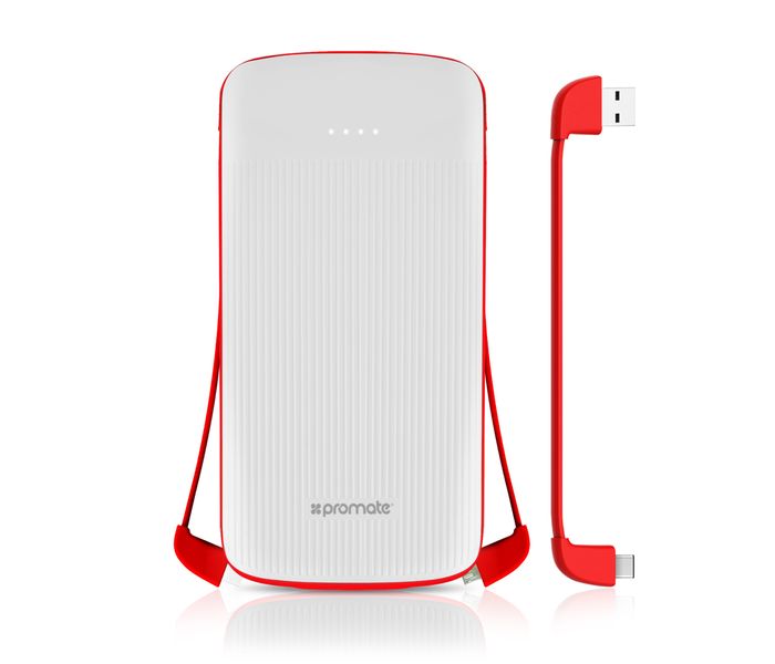 Promate PolyMax-UNI 10000 mAh Power Bank with USB Type C, White - Zoom Image 7