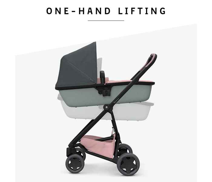 Quinny 1505621000 Zap Lux Carrycot - Blush On Grey - Zoom Image 1