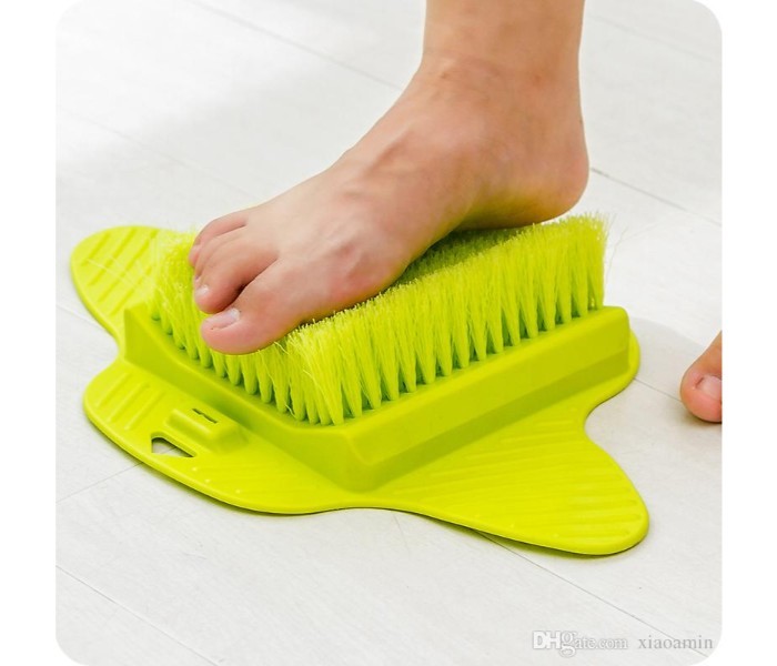 FB546 Bathroom Foot Massage Scrubber Brush with Sucker -Light Green - Zoom Image 1