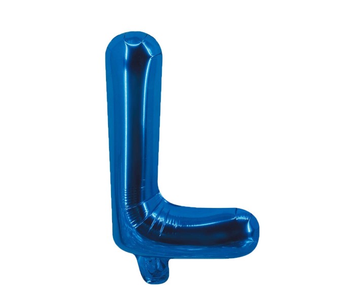 Party Time L-B-803249 Letter L 16 Inch Foil Balloon Blue - Zoom Image