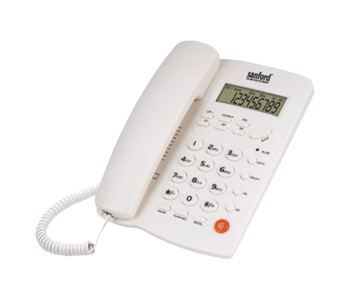 Sanford SF310TL 16 Digit LCD Display Telephone - White - Zoom Image