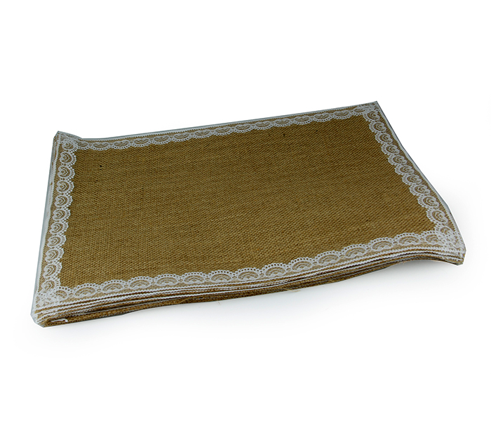 Taqdeer 851-84 Jute Decorative Table Mat - 12Pcs Set - Zoom Image 3