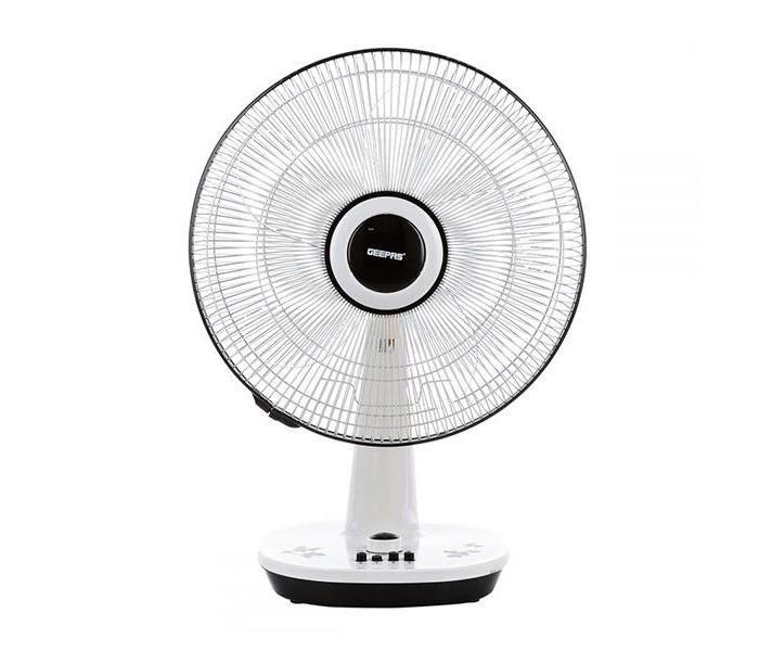 Geepas GF9484 16-inch 3 Speed Table Fan with Timer - White - Zoom Image 1