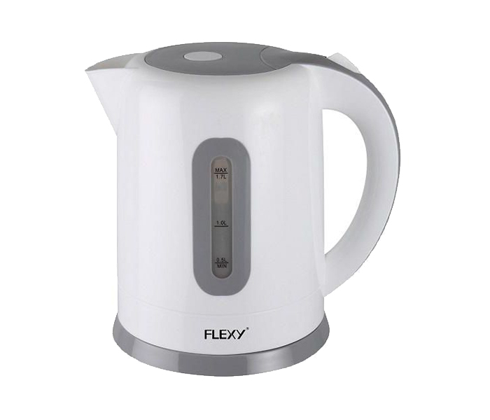 Flexy FLH55PL 1.7 Litre Plastic Electric Kettle - White & Grey - Zoom Image 2