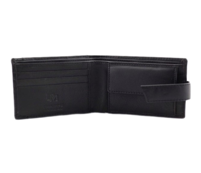 Philippe Morgan PM004 Men Leather Bifold Wallet Black - Zoom Image 3