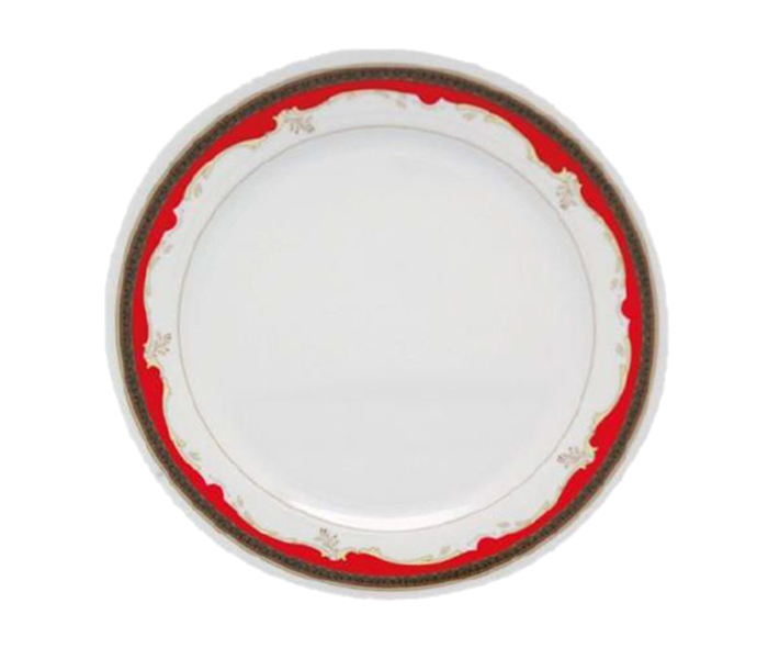 Royalford RF2431-SP10 10-inch Melamine Ware Soup Plate - White & Red - Zoom Image 1