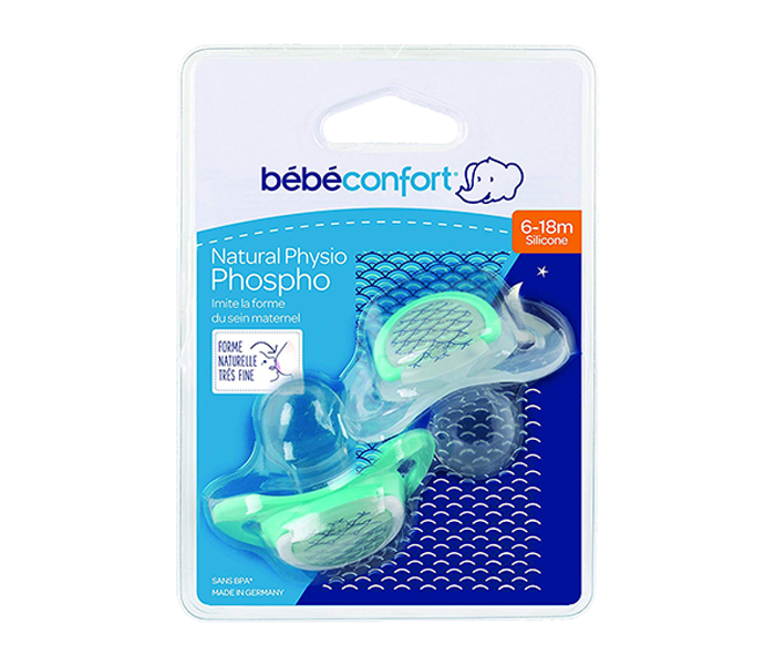 Bebe Confort 3104201010 Silicone Natural Physio Phospho Dummy - Navy, 2 Pieces - Zoom Image 5