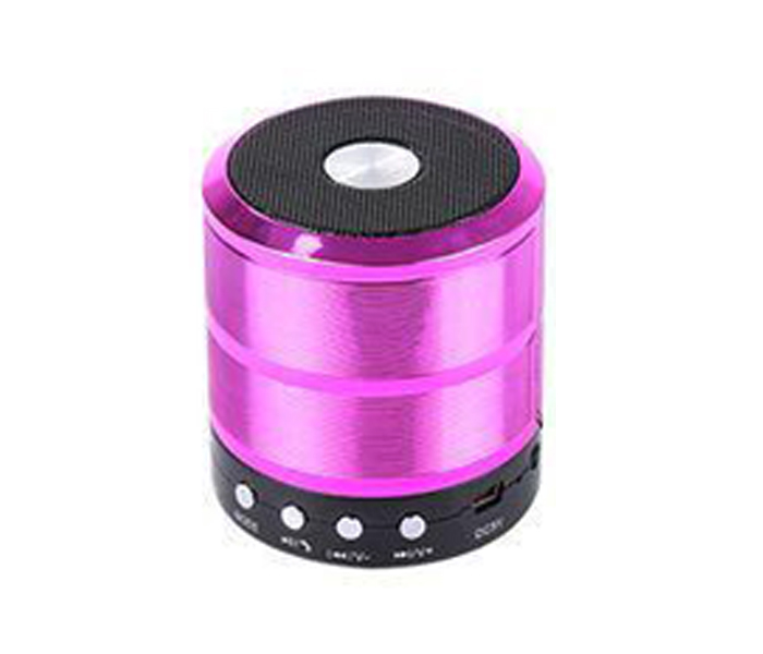 Mini Ws-887 Wireless Bluetooth Speaker With Mic, Aux, USB, SD Card And FM Support - Violet - Zoom Image