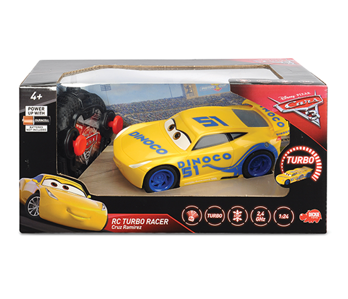 Dickie 203084004 17CM RC Cars 3 Turbo Racer Cruz Ramirez - Yellow - Zoom Image 5