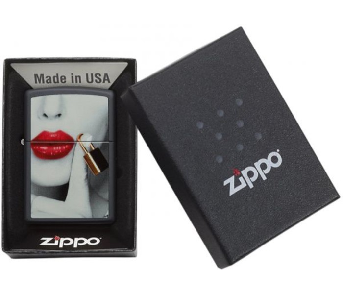 Zippo 29089 Locked Lips Lighter Black - Zoom Image 4