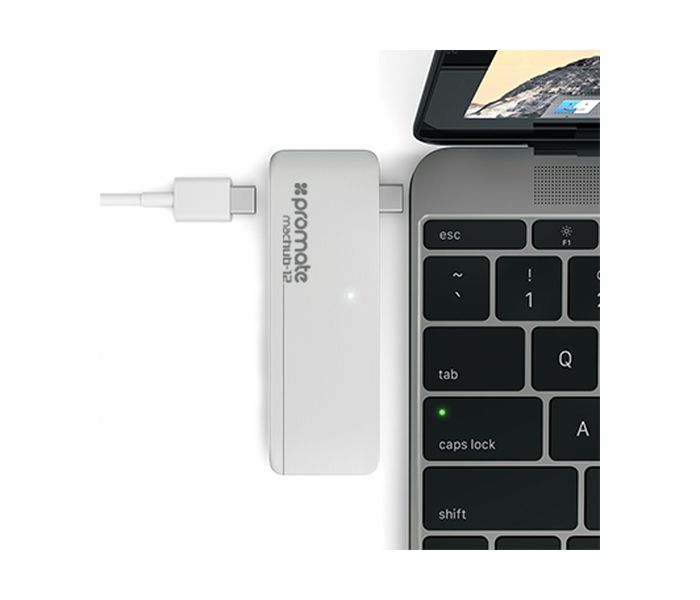 Promate Machub-12 USB TYPE-C HUB - Silver - Zoom Image 1