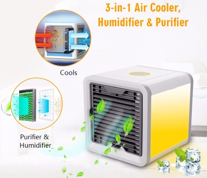 Mini Portable Air Conditioner JA034,Humidifier,Purifier 7 Color Mood Light - Zoom Image 2