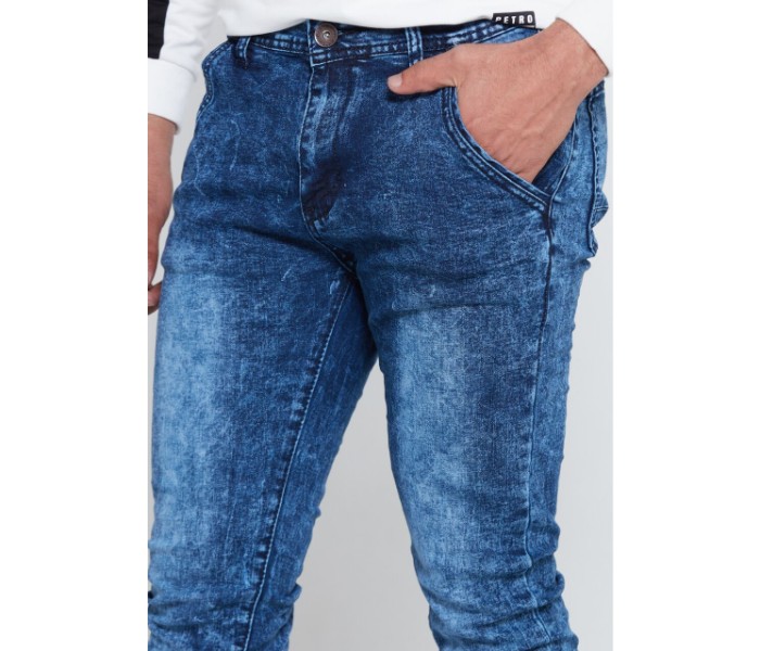 Petro OU10013 Super Skin Fit Washed Stretch Jeans 38-Blue - Zoom Image 4