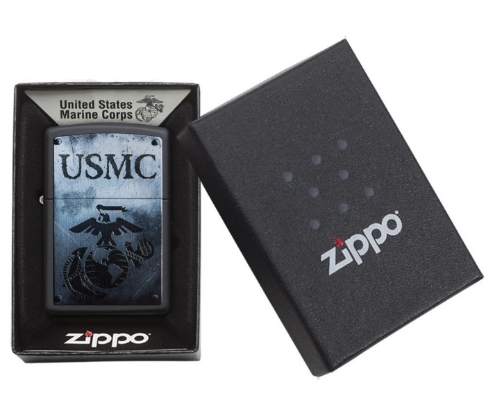 Zippo 28744 Usmc Lighter Black & Aluminum - Zoom Image 3