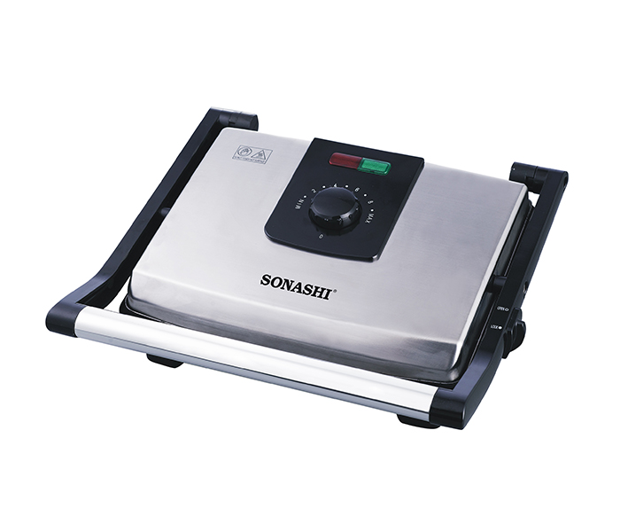 Sonashi SGT-854 2000W Deluxe Contact Grill Maker - Silver - Zoom Image 4