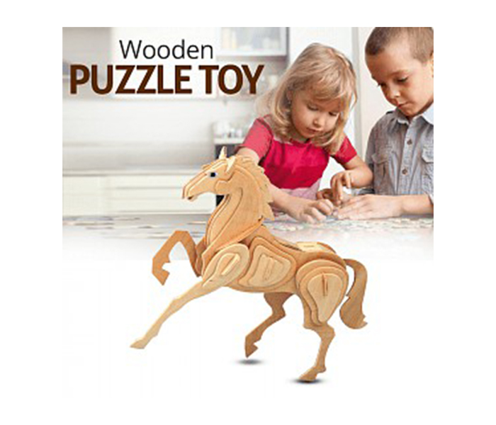 HR212 Hong Ri Wood Craft Assemble Puzzle Steed - Zoom Image 3