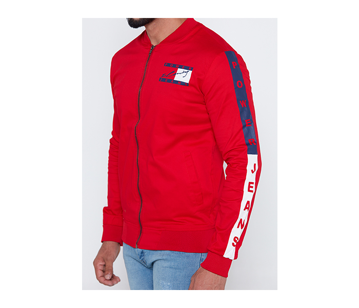 Lynk LY10027 Solid Sporty Jacket For Men XXL - Red - Zoom Image 4