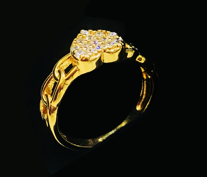 Milano 143224-02 Heart Crystal Design Ring 18Kt Gold Plated - Zoom Image 2