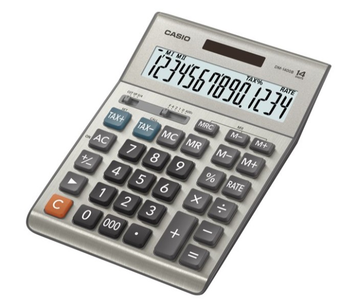 Casio DM-1400BM Desktop Type Calculator Silver - Zoom Image