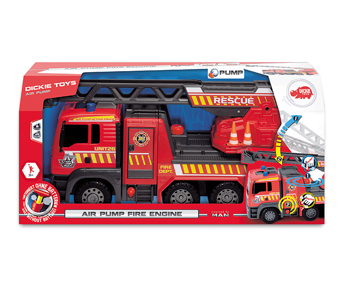 Dickie 203809007 54CM Air Pump Fire Engine Vechile - Red - Zoom Image 2