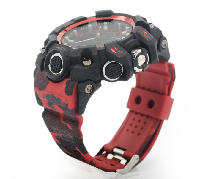 Galaxy GSW-761 Unisex Analog and Digital Sports Watch Black and Red - Zoom Image 1