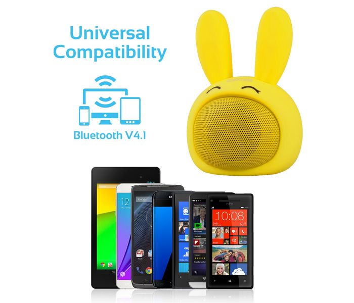 Promate Bunny Mini High Definition Wireless Bunny Speaker - Yellow - Zoom Image 6