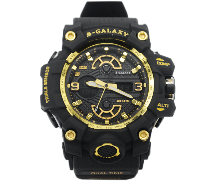 Galaxy GSW-756 Unisex Analog and Digital Sports Watch Black - Zoom Image 3