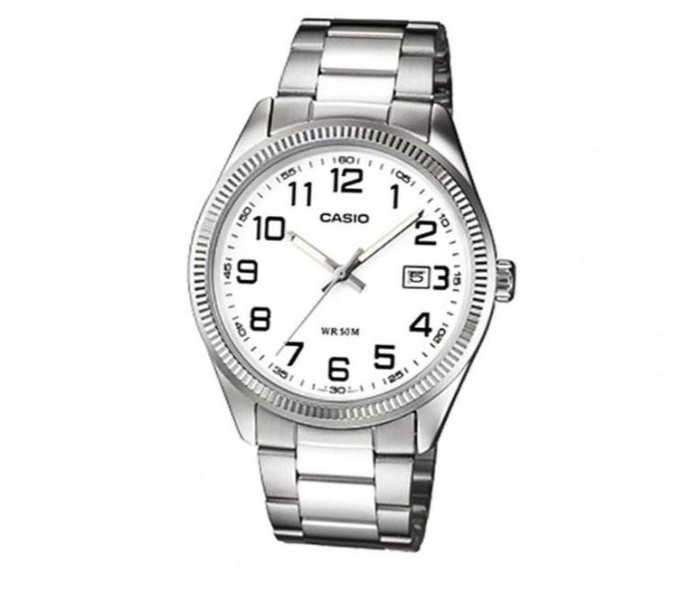 Casio LTP-1302D-7BVDF (CN) Womens Analog Watch Silver and White - Zoom Image