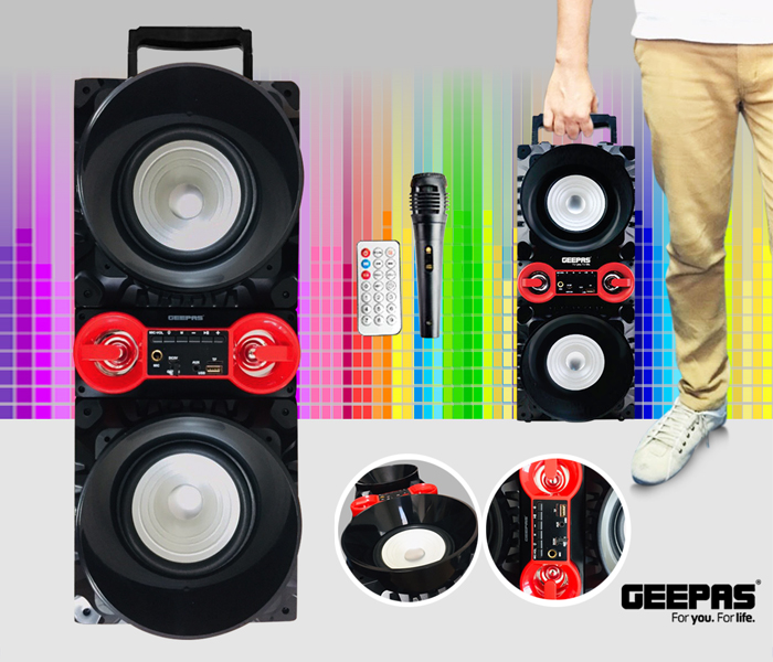 Geepas GMS8587 Portable & Rechargeable Speaker System with Bluetooth - Black - Zoom Image 1