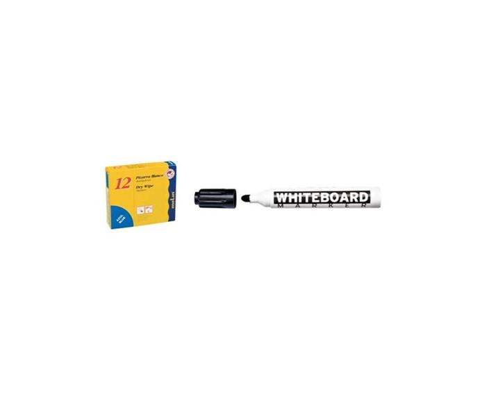 Molin RWB230-12-9B Box Of 12 Whiteboard Marker White, Black - Zoom Image