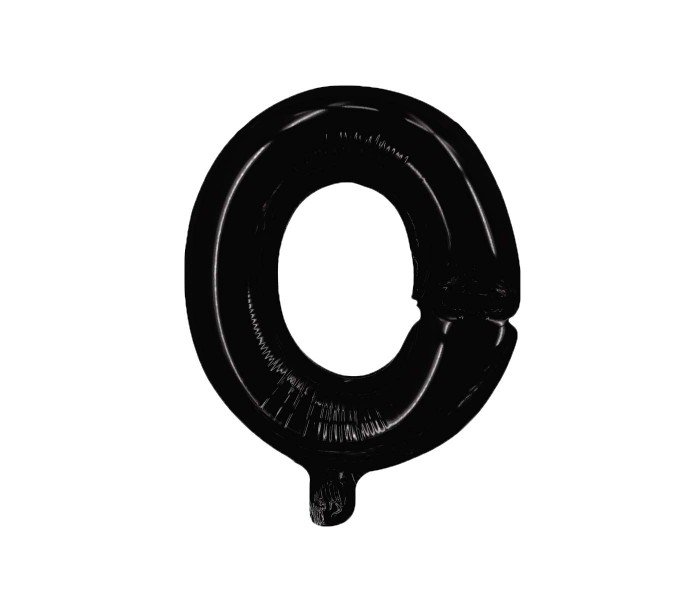 Party Time O-BK-803379 Letter O 16 Inch Foil Balloon Black - Zoom Image