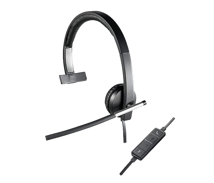 Logitech 981-000514 H650E USB Wired Mono Headset - Black - Zoom Image 1