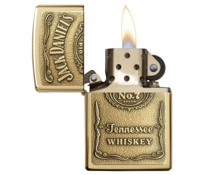 Zippo 254B JD 428 Jack Daniel Emblem Lighter Bronze - Zoom Image 1