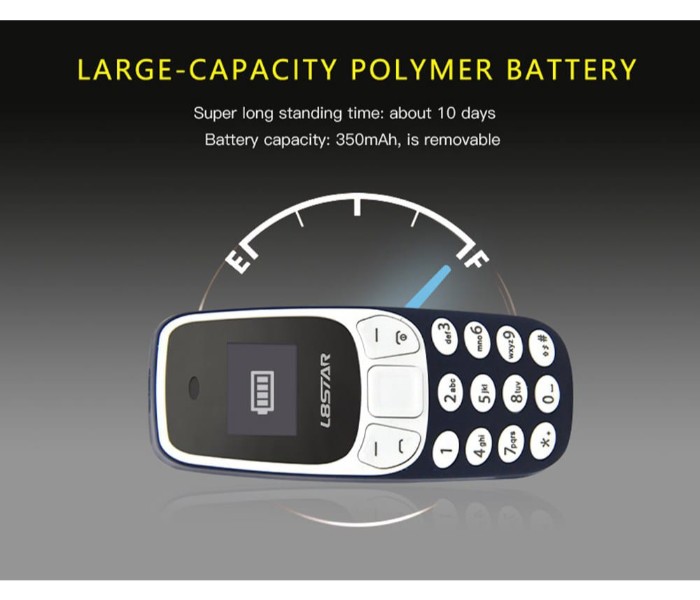 L8STAR BM-10 0.66' inch OLED 350mAh Dialer Dual SIM Dual Standby Mini Card Phone Assorted - Zoom Image 4