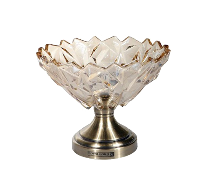 Royalford RF9322 Glass Candy Stand - Gold - Zoom Image